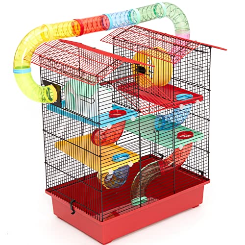 3Tier Large Hamster Cage With Slide Hamster Tubes Tunnel Hamster Wheel
