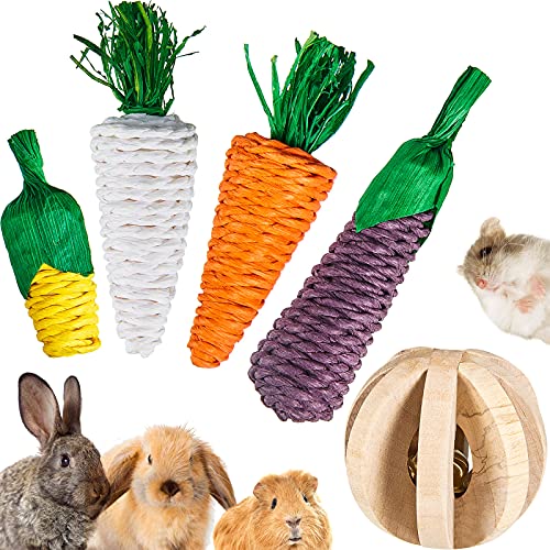 5 Pieces Rabbit Toy Boredom Dwarf Breakers Hamsters Bunny Chew Toy