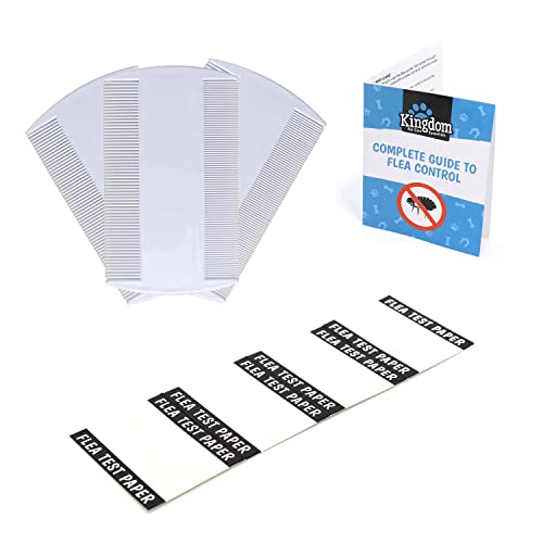 8 Piece Flea Ticks and Lice Detection Kit with 3 Combs, 4 Test Papers