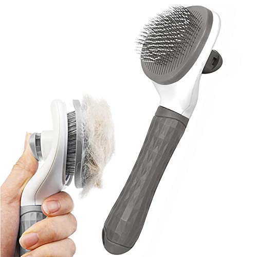 Dog Brush Cat Brush Grooming Comb,Self Cleaning Cat Dog Slicker Brushes