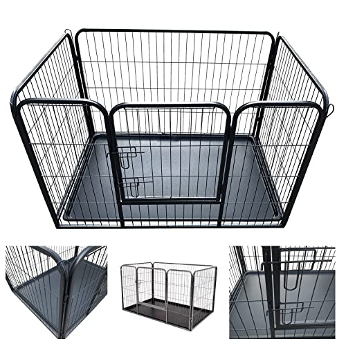 Dog Crate Medium, Foldable Dog Cage Folding Puppy Crate with Removable