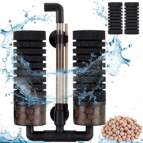 hygger Aquarium Double Sponge Filter Super Biochemical Filter Sponges