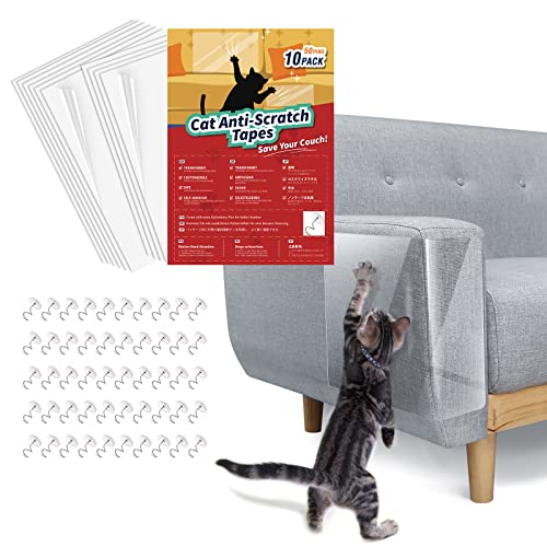 Lewondr Cat Scratch Couch Protector 10 Packs, Furniture Protectors from