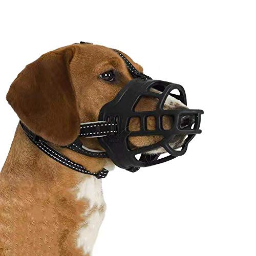 PetIsay Dog Muzzle, Soft Breathable Basket Silicone Muzzles for Dog