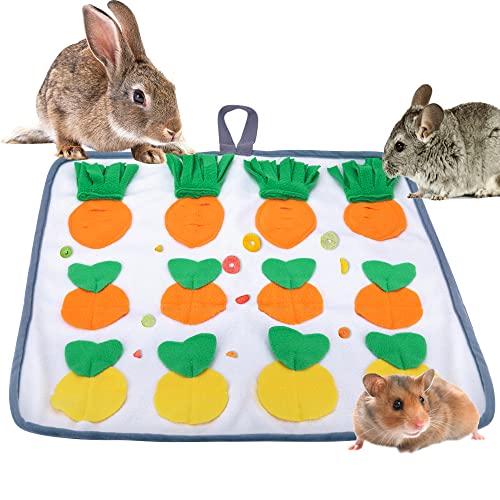 Rabbit Toys Bunny Foraging Feeding Mat Interactive Snuffle Mat Pet Bed